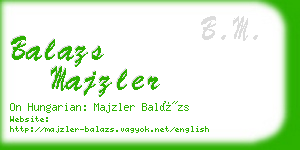 balazs majzler business card